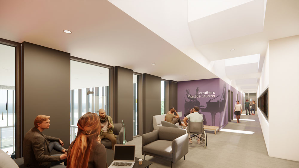 photo of render of new music department space.