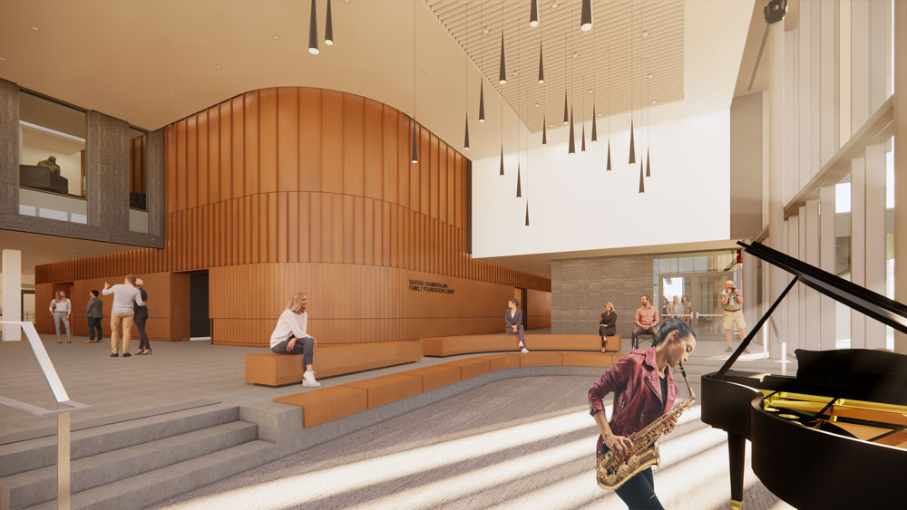 photo of render of new music department space.